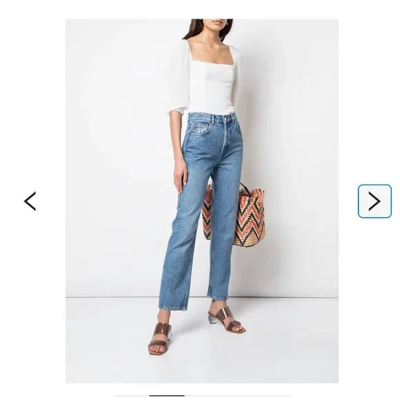 Reformation Cynthia High Rise Straight Jeans - Picture 1 of 8